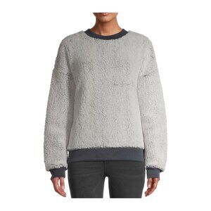 NWT Secret Treasures Women’s Gray Faux Sherpa Lounge Sleep Top – Small Super Sof